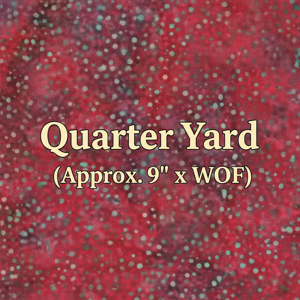 Batik Textiles Dots Red/Multi (5561) — Quarter Yard (Approx. 9" x WOF)