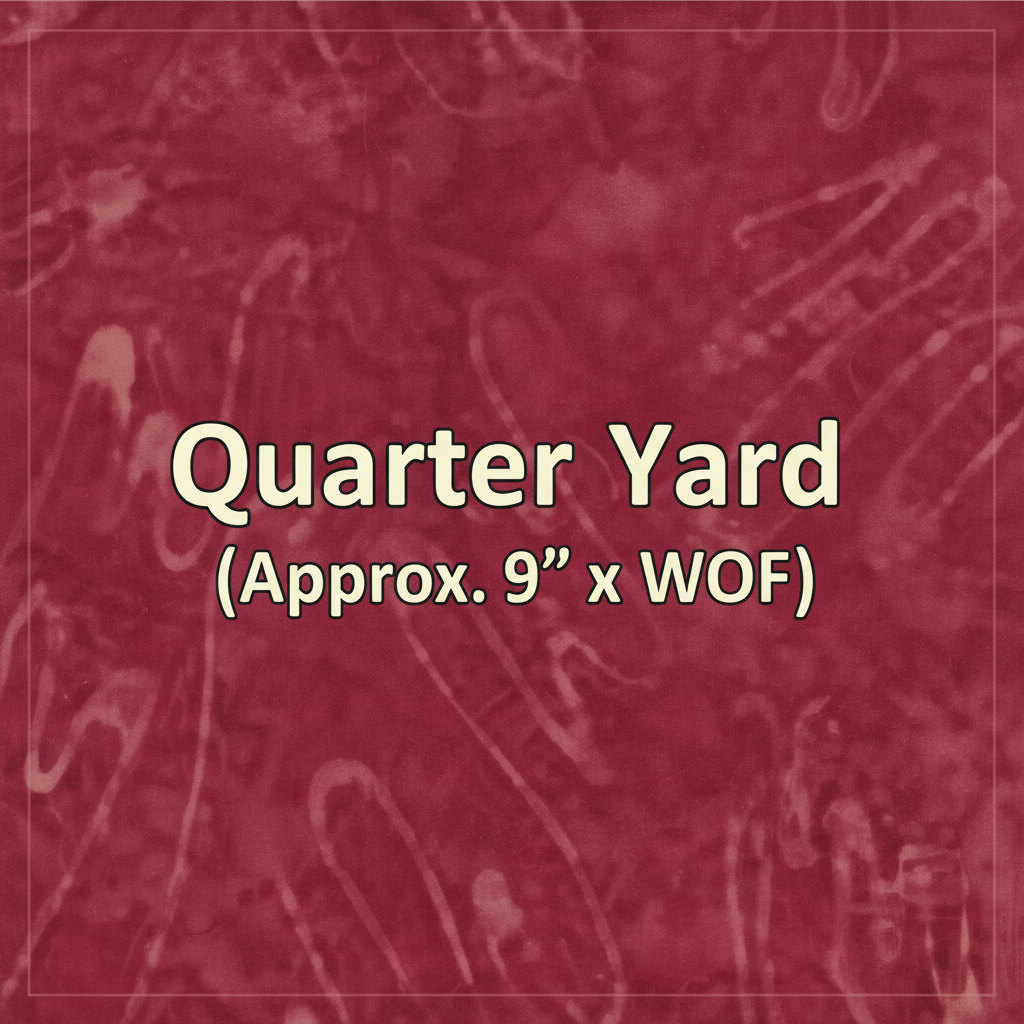 Quarter Yard - Batik Squiggles Dark Red