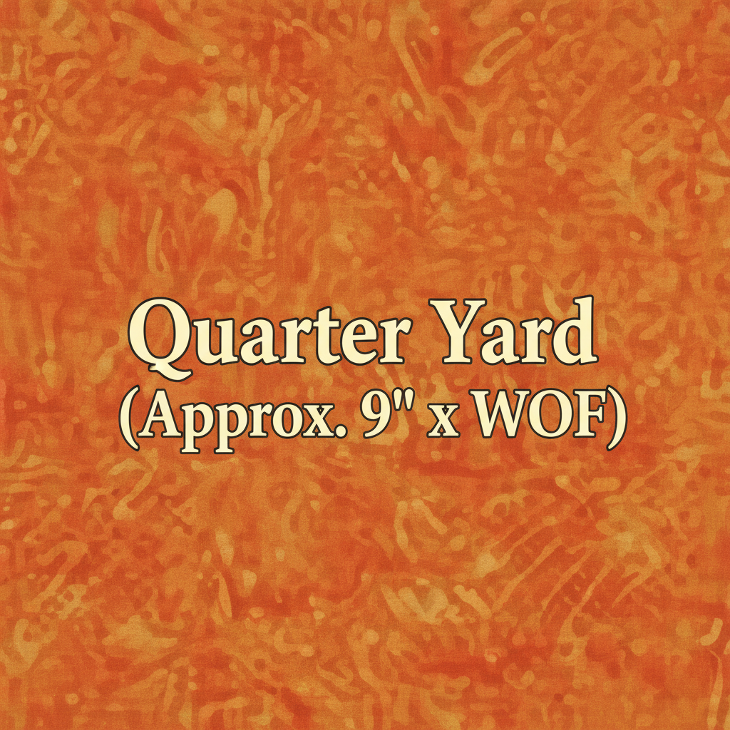 Quarter Yard - Batik Squiggles Orange