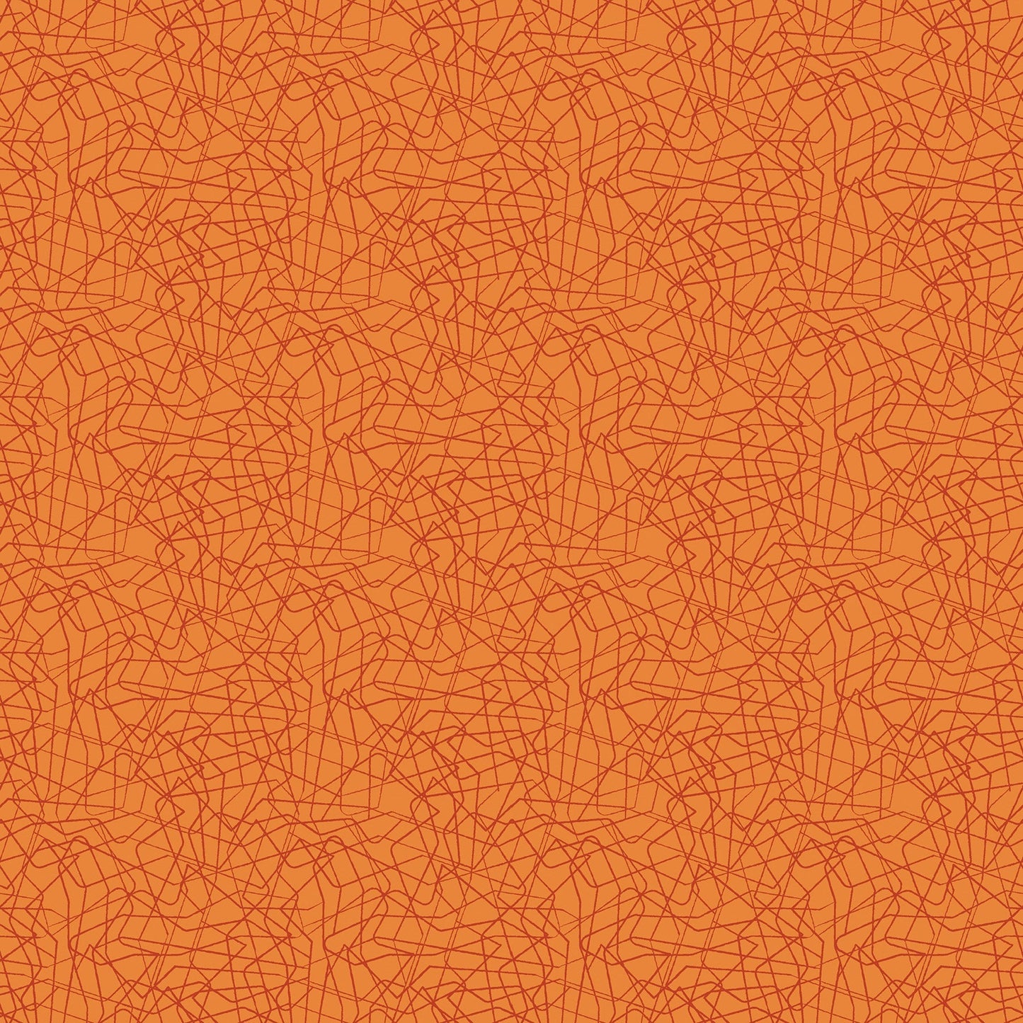  Threaded Lines in orange (13267-39) is from Stitchy by Christa Watson for Benartex. The Threaded Lines print in the darkest and most saturated color in the line, and features tone-on-tone lines reminiscent of loose threads all over the fabric. This non-directional pattern provides a dark fabric in the line, but it isn't busy so the color really shines through.