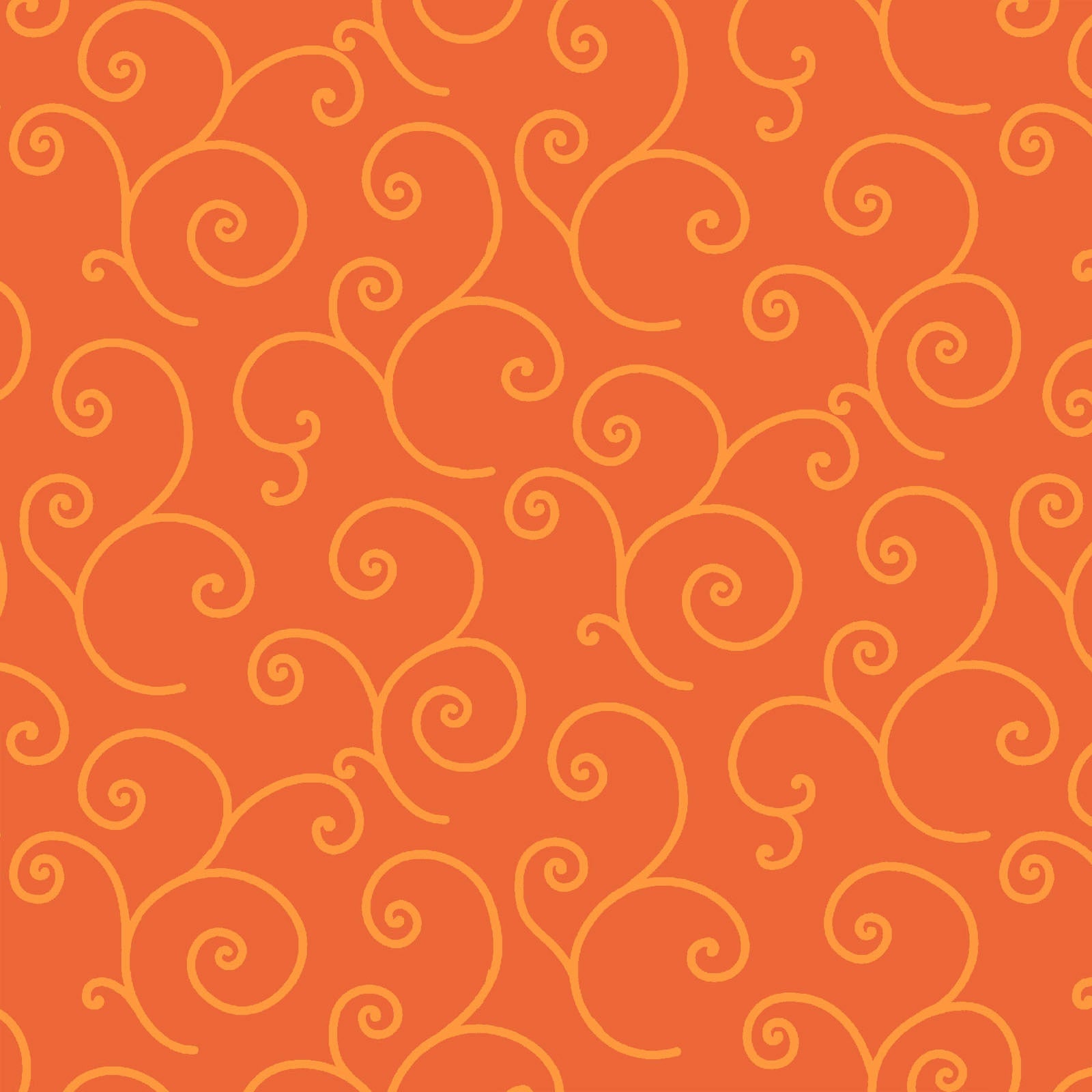 Scroll Orange on Orange (MAS8243-OO) is part of the Kimberbell Basics line designed by Kim Christopherson for Maywood Studio. This fabric features orange tone on tone scroll, adding a whimsical touch that isn't overpowering in projects.