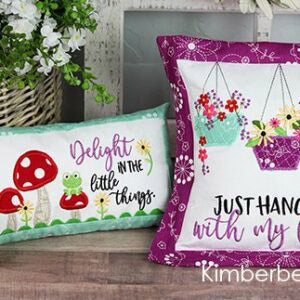 Bench Buddies is the petite pillow series designed by Kimberbell to beautifully match the popular Bench Pillow patterns. Bench Buddies: May, June, July, Aug (KD575) - From birdhouses and baskets to flowers and frogs, the second set capture the wonder of the year’s warmest months including blooming flowers, high flying kites, birdhouses, and patriotic holidays.