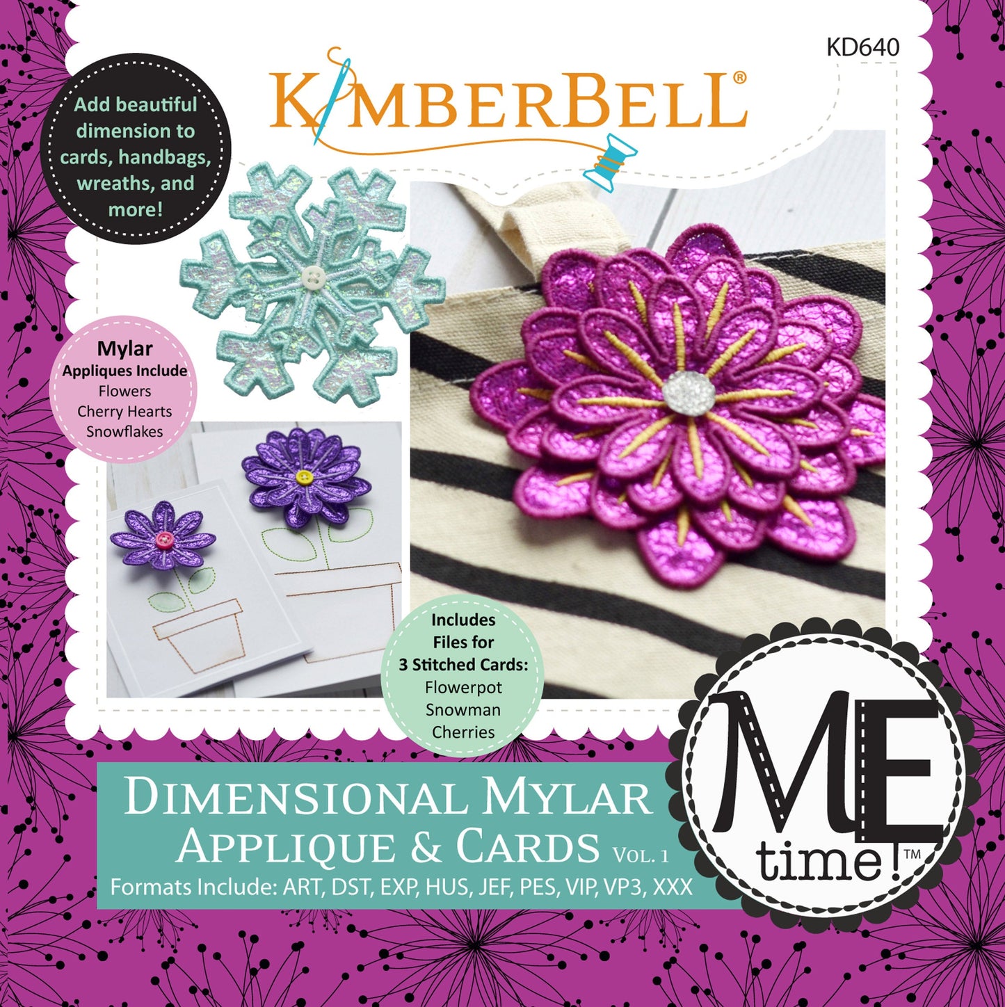Dimensional Mylar Applique & Cards Kd640 Sewing Patterns