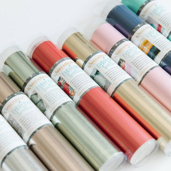 Embroidery Leather by Kimberbell is available in 8 colors and makes adding texture or a special touch to your project or quilt easy.