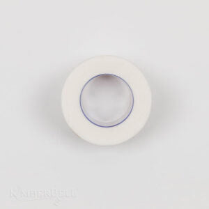 Paper Tape (KDTL100) by Kimberbell is perfect for in-the-hoop, machine embroidery projects. A single roll of the semi-transparent tape out of the package is shown.