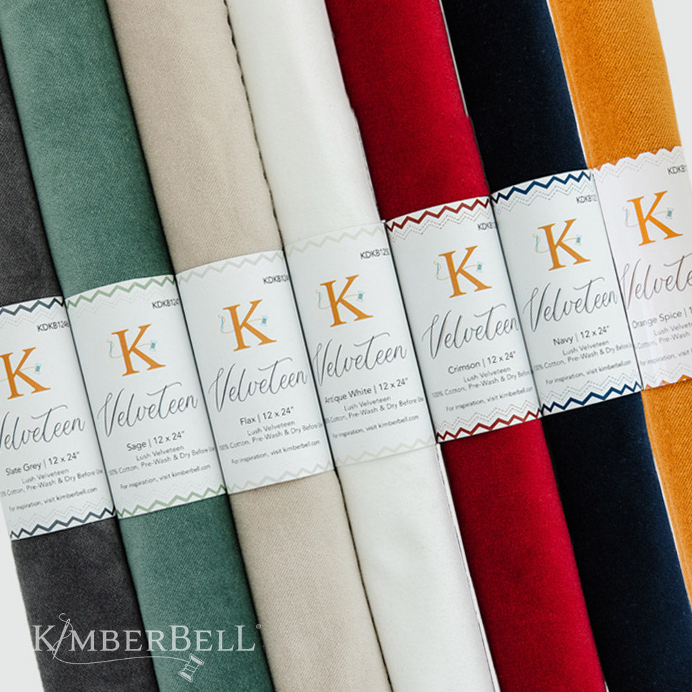 Velveteen by Kimberbell is a 12 x 24" piece of lightweight velveteen. Use it to add a soft, supple texture to your project. Available in 7 colors.