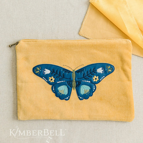 Zipper Pouch Blanks by Kimberbell have all the beauty and fun of a hand-made pouch, without all of the fuss. The patent pending design features an open side seam to make adding your favorite design easier than ever.  Available in two sizes and your choice of 3 colors of felt or 4 colors of velveteen.