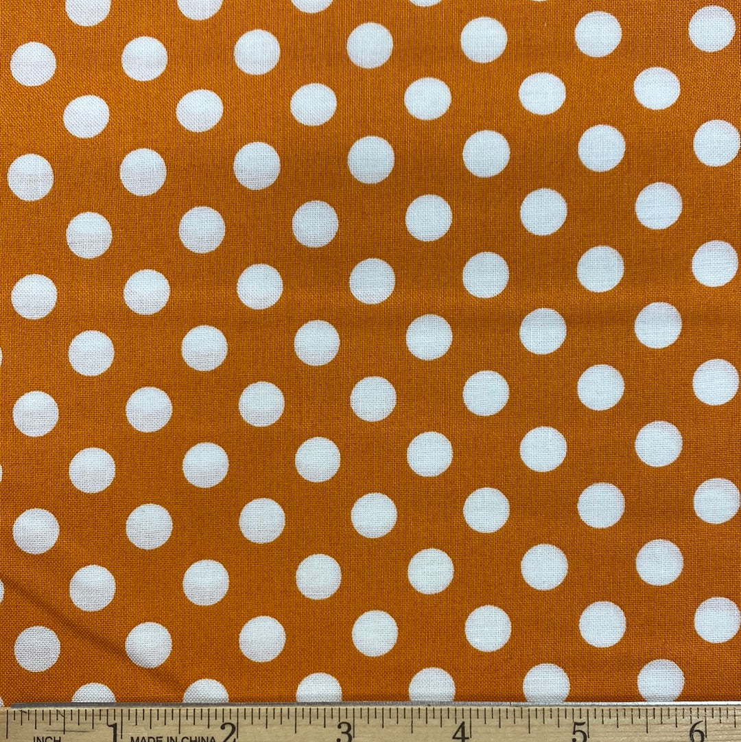 Orange Large White Dots - Kimberbell Basics (MAS8216-O) - End of Bolt