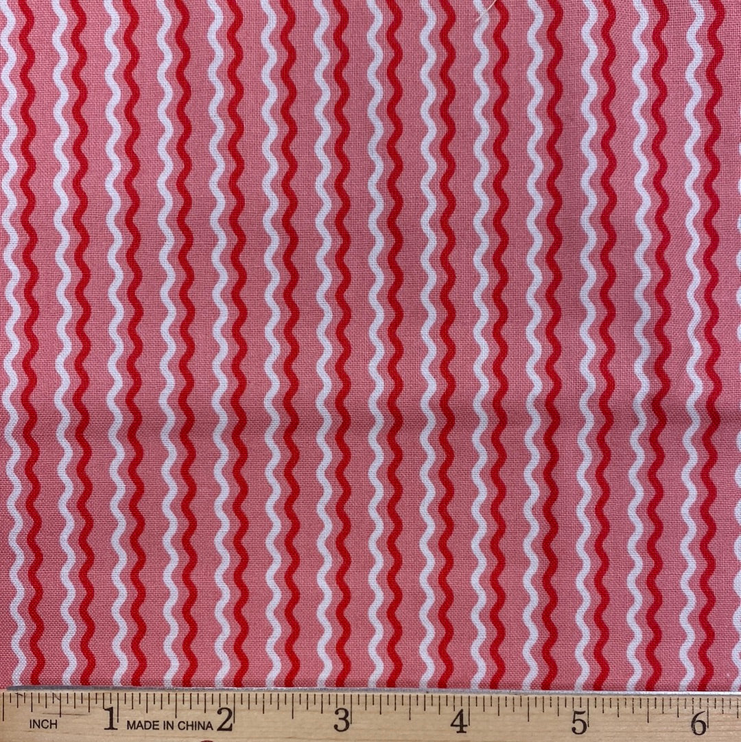 Pink Wavy Stripes - Kimberbell Basics (MAS8255-P) - End of Bolt